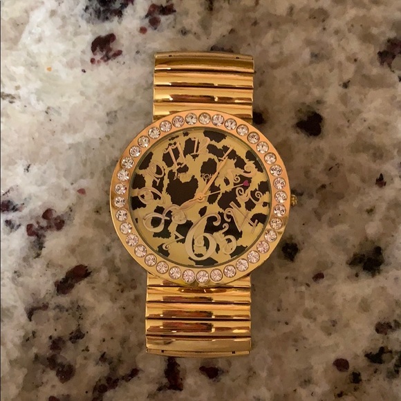Betsey Johnson Accessories - Like New Betsey Johnson Gold Leopard Watch